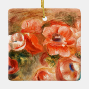 Anemones by Renoir Impressionist Painting Ceramic Ornament