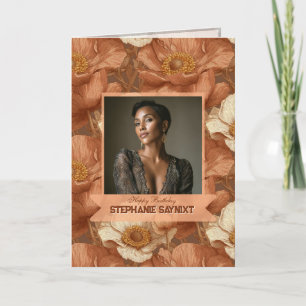 Anemones Flower Fifty Birthday Gift For Women Card