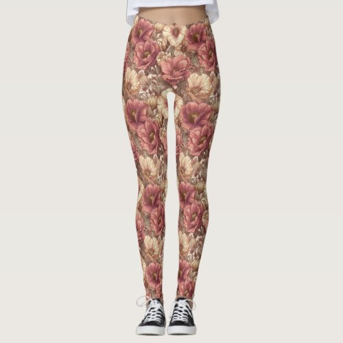 Anemones Flower Workout Anemones Aesthetic  Leggings