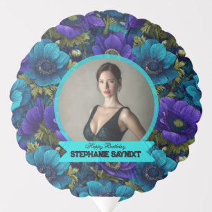 Anemones Garden Birthday Gift For Women Balloon