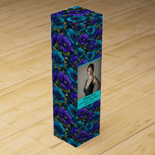 Anemones Petal Forty Birthday Custom Wine Box