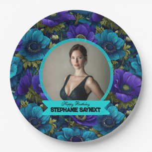 Anemones Petal Surprise Birthday Custom Paper Plates