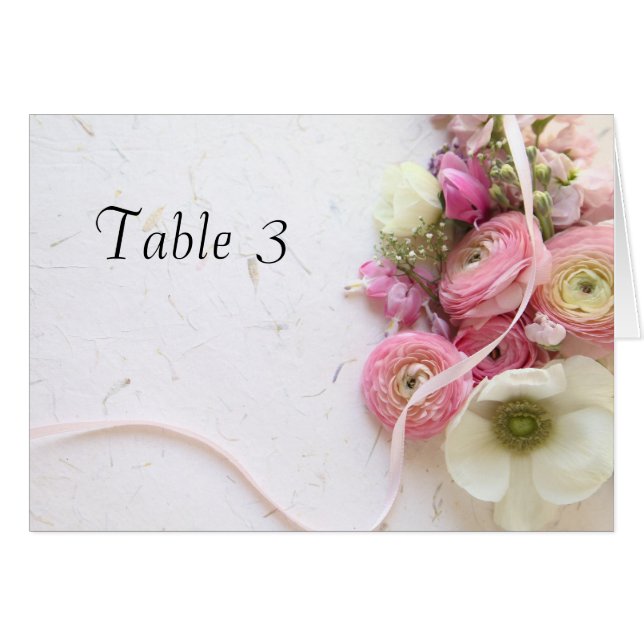 Anemones, ranunculus, ribbon  cards (Front Horizontal)