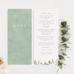 Anemones Sage & Dusty Eucalyptus Wedding Dinner Menu<br><div class="desc">Pay attention! When resizing the invitation, you need to fill the background on the back. To do this "Click to customize further". Design features a bouquet of watercolor greenery, eucalyptus, sage and anemones hand-drawn specially for the «Evergreen Garden» Wedding Invitation Collection. You can fully customize the information, click «Personalize». View...</div>