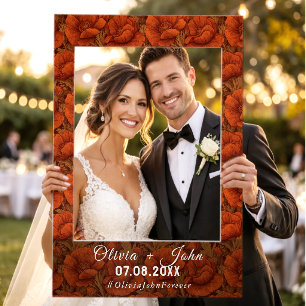 Anemones Sparkle Wedding Reception Photo Prop Selfie Frame