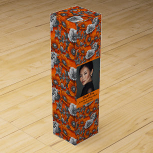 Anemones Theme Adult Birthday Feminine Wine Box