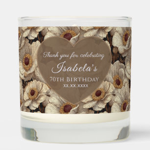 Anemones Theme Happy Birthday Unique Scented Candle
