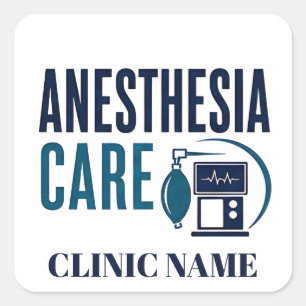 Anesthesia Care Medical Team Design Square Sticker
