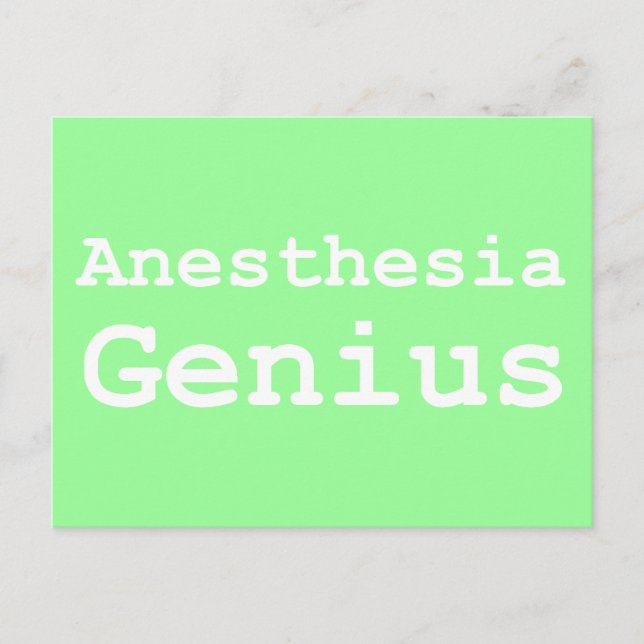 Anesthesia Genius Gifts Postcard (Front)