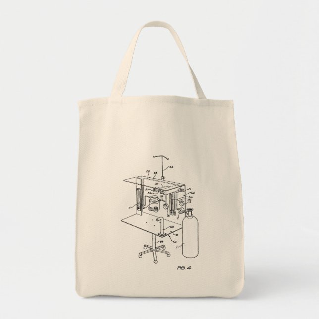 Anesthesia Machine Grocery Tote (Front)