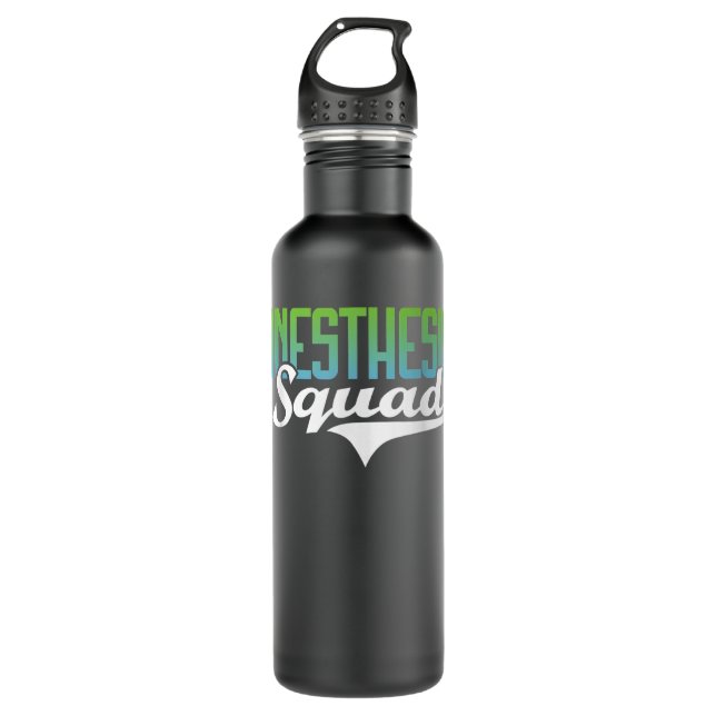 Anesthesia Squad - Nurse Anesthetist Anesthesiolog Stainless Steel Water Bottle (Front)