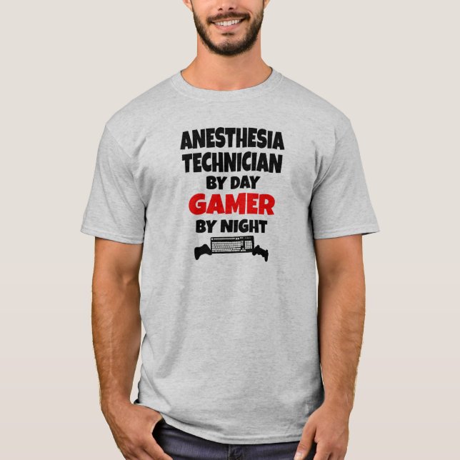 Anesthesia Technician Gamer T-Shirt (Front)