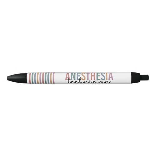 Anesthesia Technician Retro Anesthetic Tech Black Ink Pen