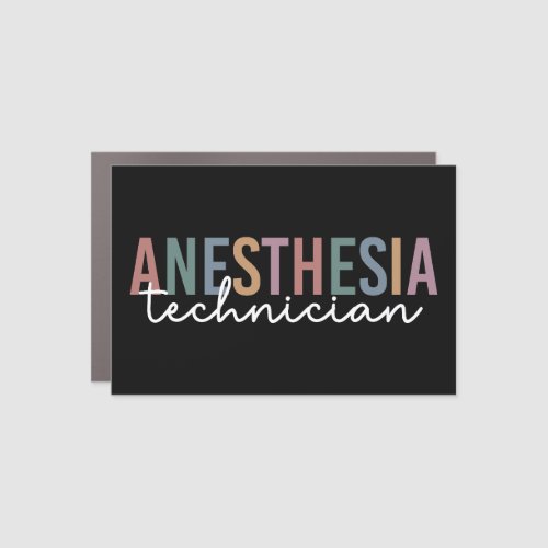 Anesthesia Technician Retro Anesthetic Tech Car Magnet