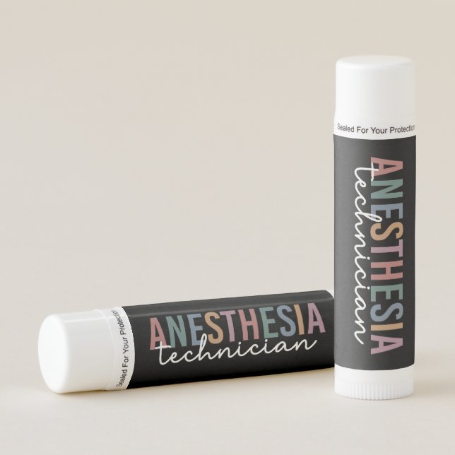 Anesthesia Technician Retro Anesthetic Tech Lip Balm (Front)