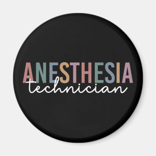 Anesthesia Technician Retro Anesthetic Tech Magnet