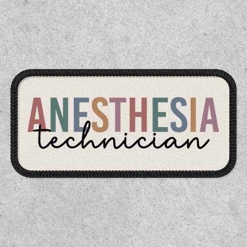 Anesthesia Technician Retro Anesthetic Tech Patch