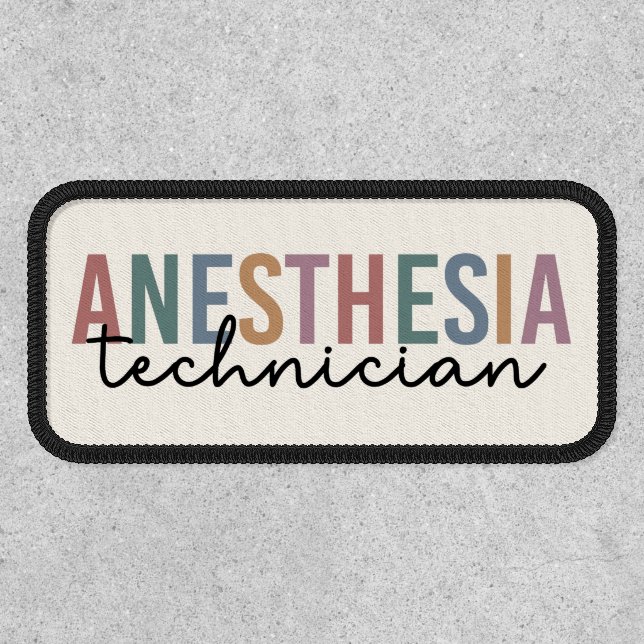 Anesthesia Technician Retro Anesthetic Tech Patch (Front)