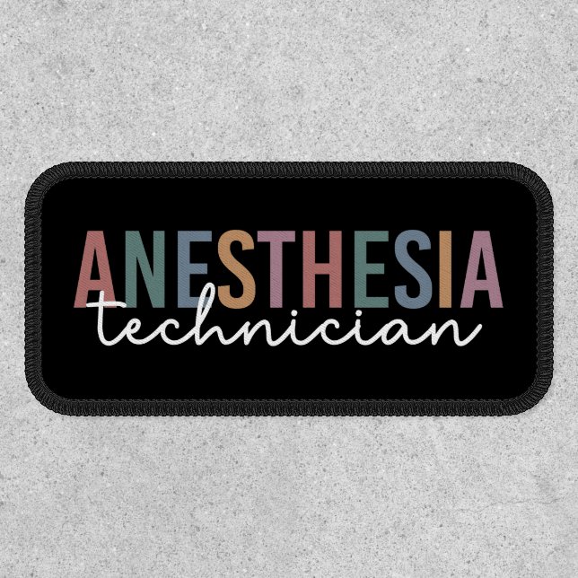 Anesthesia Technician Retro Anesthetic Tech Patch (Front)