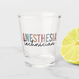 Anesthesia Technician Retro Anesthetic Tech  Shot Glass