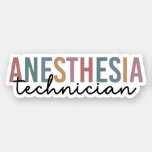 Anesthesia Technician Retro Anesthetic Tech Sticker
