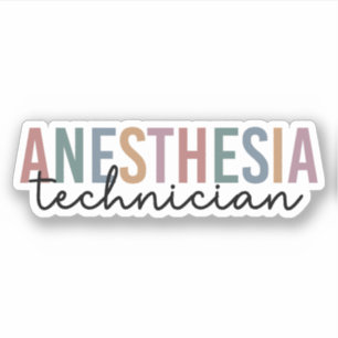 Anesthesia Technician Retro Anesthetic Tech Sticker