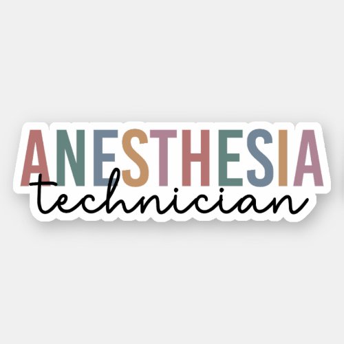 Anesthesia Technician Retro Anesthetic Tech Sticker