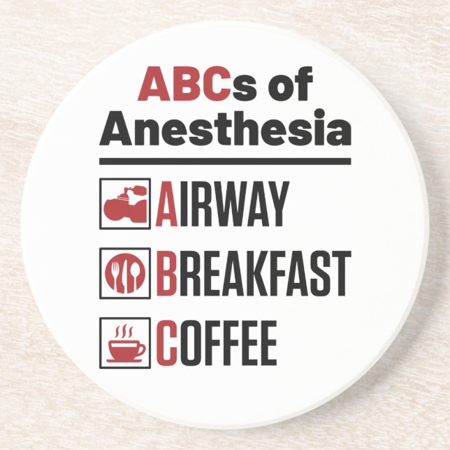 Anesthesiologist Anesthesiology Doctor Nurse Funny Coaster (Front)