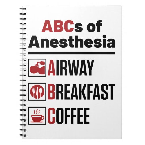 Anesthesiologist Anesthesiology Doctor Nurse Funny Notebook