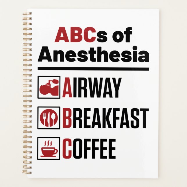 Anesthesiologist Anesthesiology Doctor Nurse Funny Planner (Front)