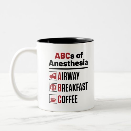 Anesthesiologist Anesthesiology Doctor Nurse Funny Two_Tone Coffee Mug