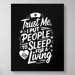 Anesthesiologist Anesthetist Nurse Quote CRNA Nurs Foam Core Photo Tile