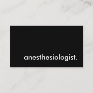 anesthesiologist. business card