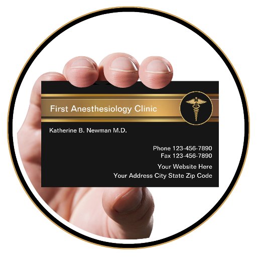 Customizable Anesthesiologist Business Cards