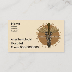 Anesthesiologist Caduceus Appointment Card