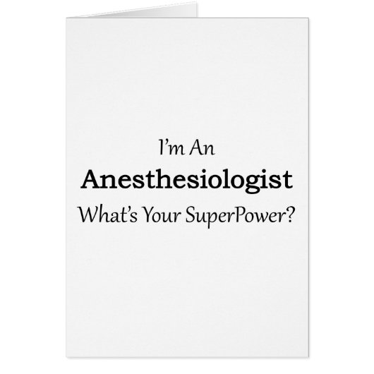 Anesthesiologist Cards (Front)