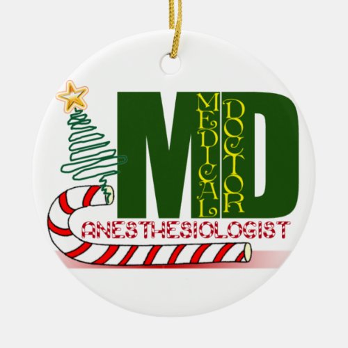 ANESTHESIOLOGIST CHRISTMAS ORNAMENT MD DOCTOR