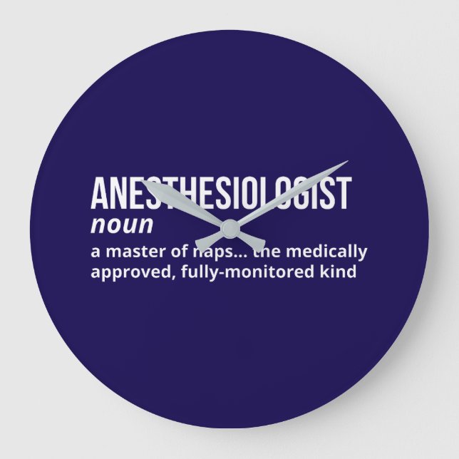 Anesthesiologist Definition Wall Clock (Front)