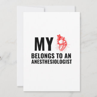 Anesthesiologist funny heart thank you card