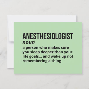 Anesthesiologist – Funny Job Definition Postcard