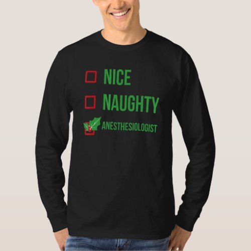 Anesthesiologist Funny Pajama Christmas T_Shirt