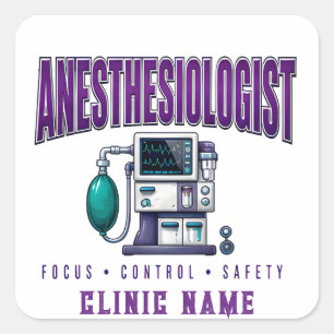 Anesthesiologist Medical Equipment Design Square Sticker