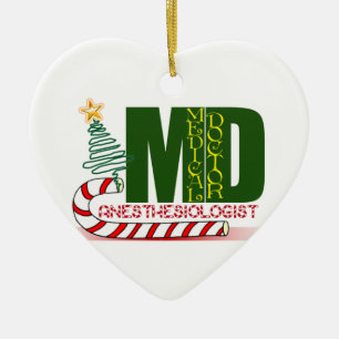 Anesthesiologist MERRY CHRISTMAS Ceramic Ornament