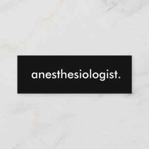 anesthesiologist. mini business card