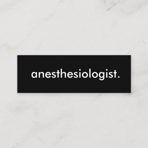 anesthesiologist mini business card