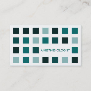 ANESTHESIOLOGIST (mod squares) Business Card