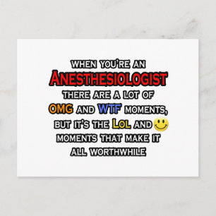 Anesthesiologist ... OMG WTF LOL Postcard