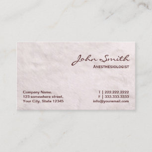 Anesthesiologist Professional Business Card