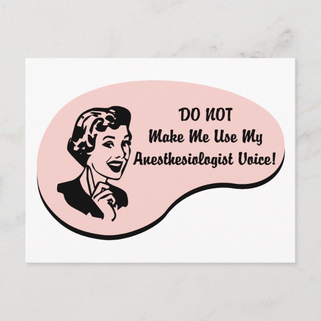 Anesthesiologist Voice Postcard (Front)