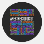 Anesthesiologist Words Anesthesia Doctor Classic Round Sticker